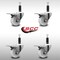 Service Caster 3'' SS Nylon Swivel 1'' Expanding Stem Caster Set Total Lock Brake, 4PK SCC-SSEXTTL20S314-NYS-1-4 - alternate 4